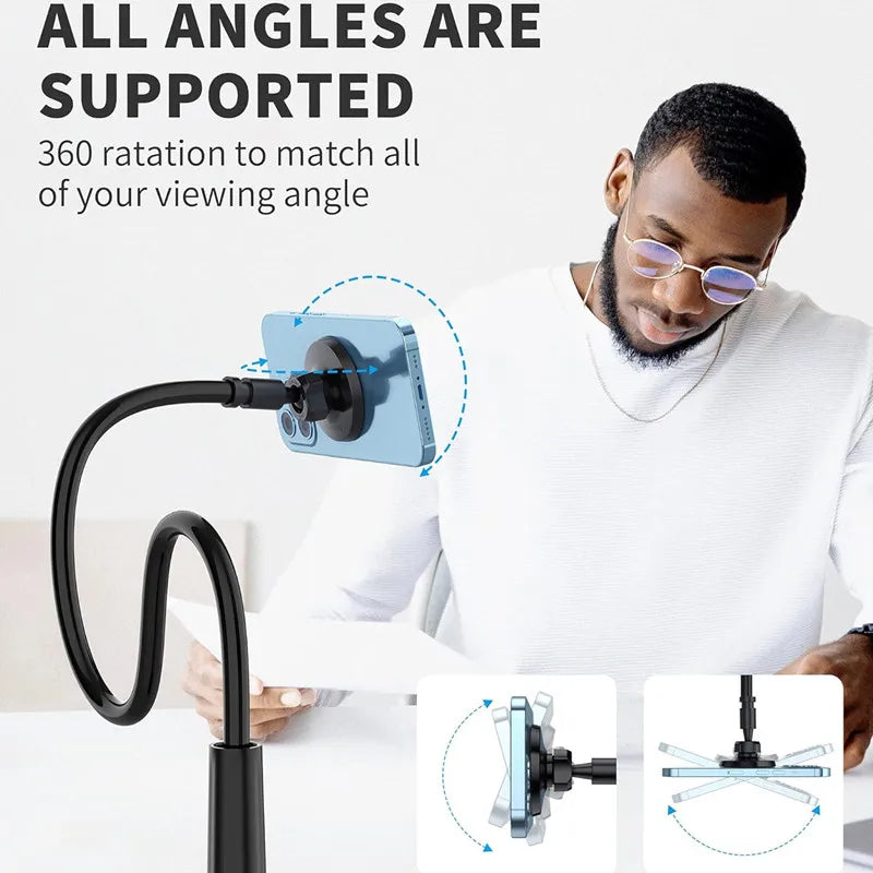 Cellphone bracket Magnetic phone holder Gooseneck Lazy Long