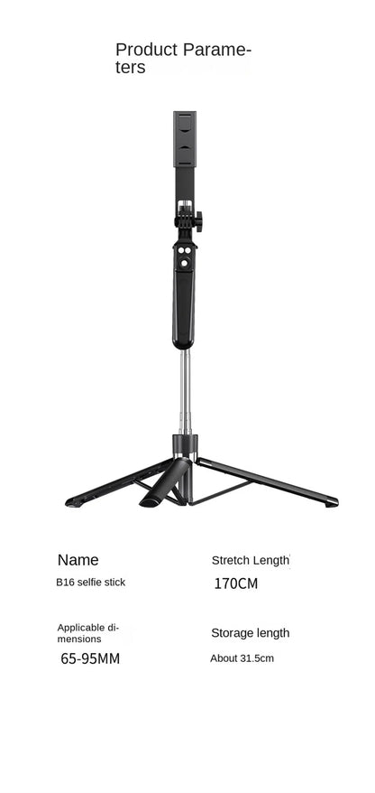 BSLIUFANG Selfie Stick Wireless Tripod Stand with Light