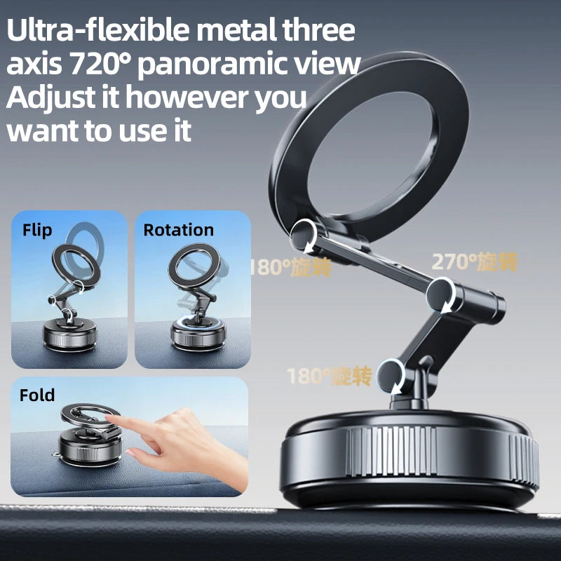 Universal Strong Magnetic Car Phone Holder Foldable Design