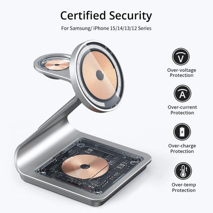 3 in 1 Wireless Charger Metal Stand for Samsung