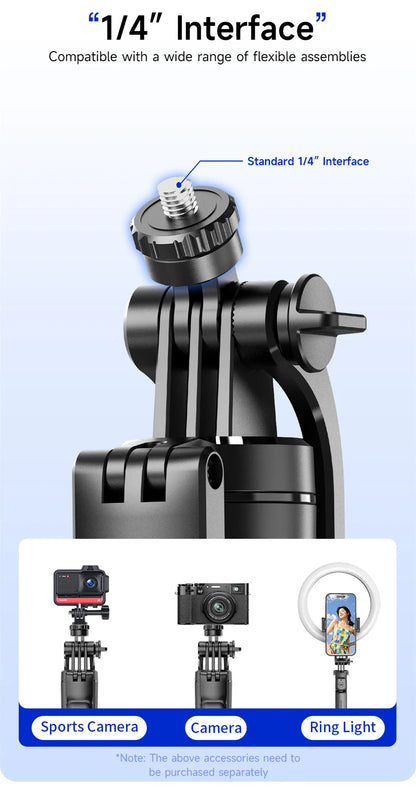 Selfie Stick Tripod with 1708mm Long Monopod Fill Light