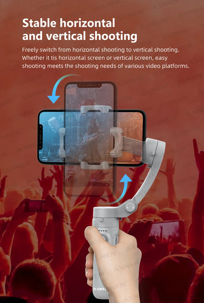 AXNEN 3-Axis Gimbal Handheld Self Stabilizer with Tripod