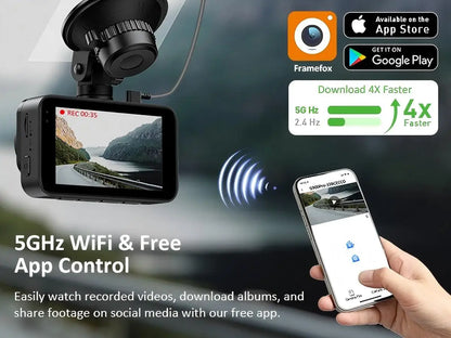 4K Dash Cam for Cars Car Camera Dash Cam WIFI Camera