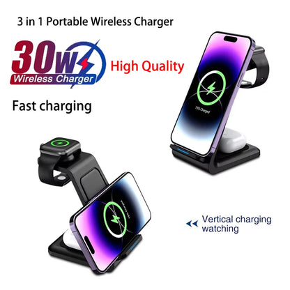 Universal 25W Fast Vertical Phone Stand Holder 3 in 1