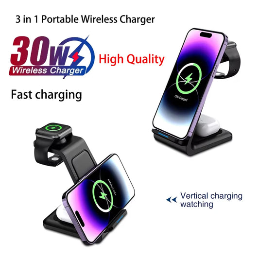 Universal 25W Fast Vertical Phone Stand Holder 3 in 1