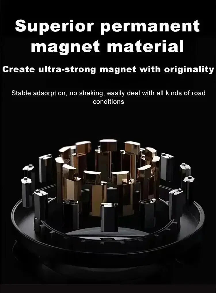 Alloy Folding Magnetic Car Compact Cell Phone Holder