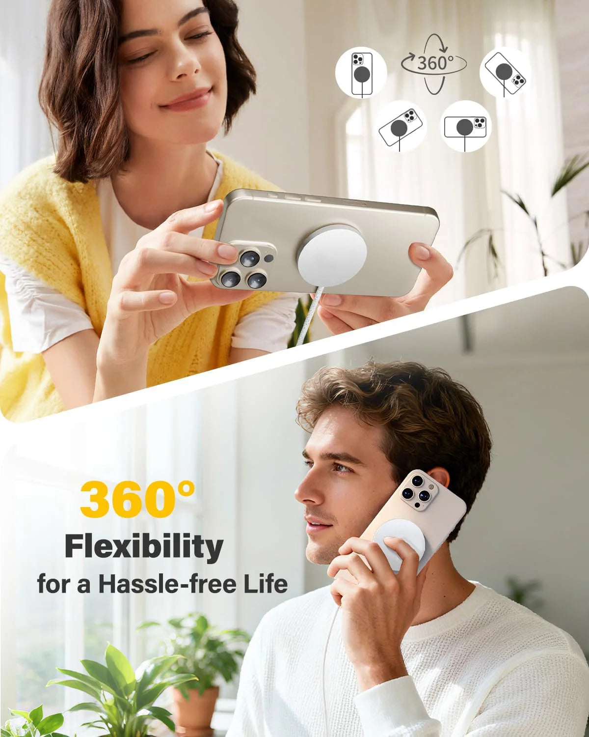 TIMESS QI2 25W Fast Wireless Charger 2-IN-1 Charging