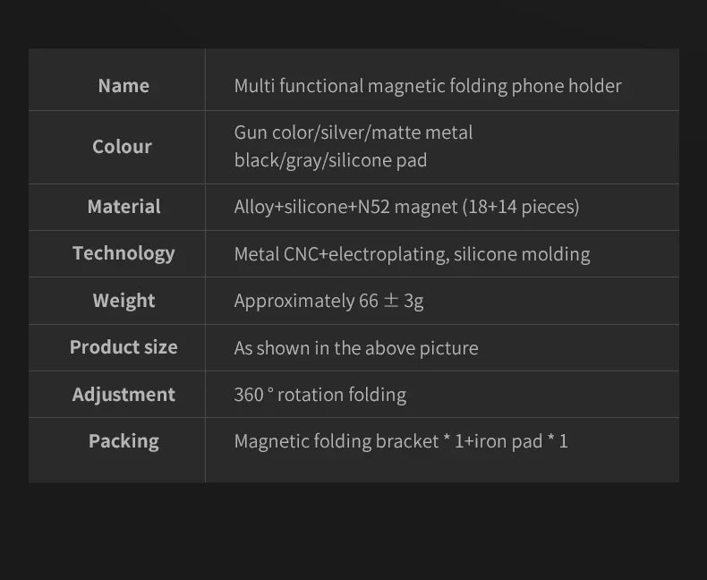 Double-Sided Magnetic Phone Ring Holder for MagSafe Kickstand