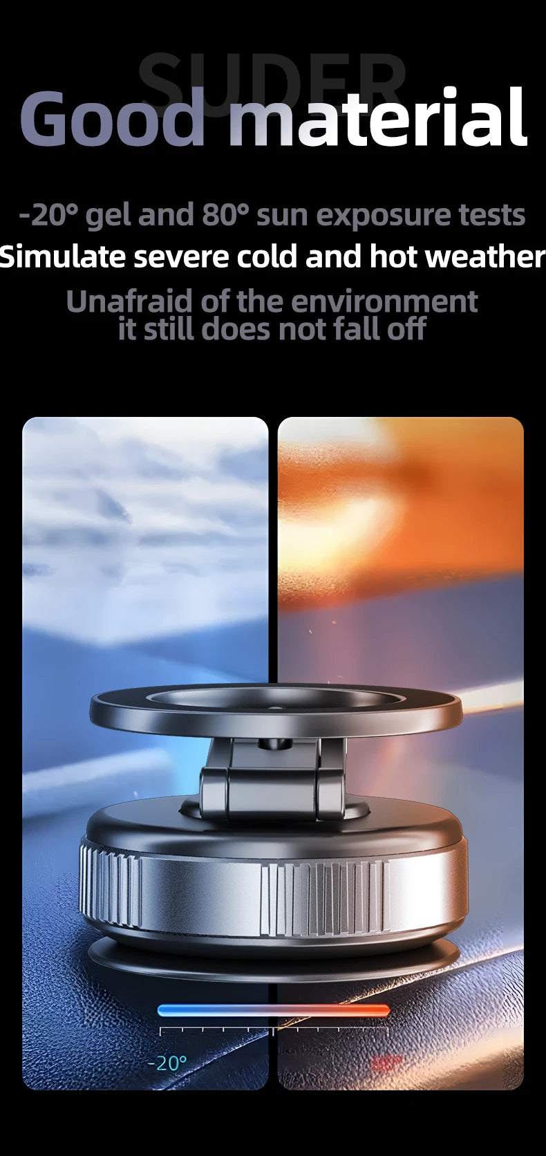 Universal Strong Magnetic Car Phone Holder Foldable Design