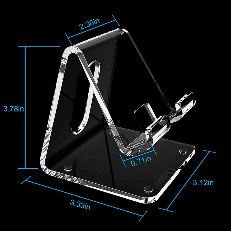 Clear Acrylic Cell Phone Stand Desk Dock Holder Charger Support