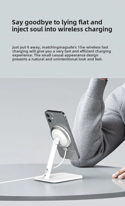 Magnetic Phone Holder Stand with Wireless Charger