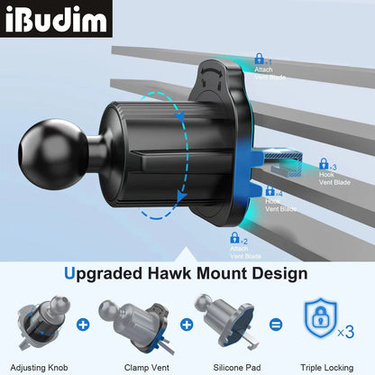 Universal Car Air Vent Clip Upgrade Ball Head Base