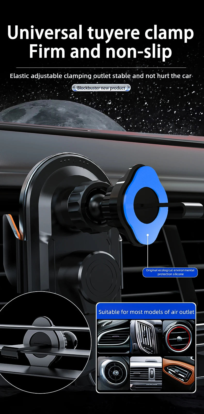Car Wireless Phone Holder Stand 66W Fast Charging Station Charger