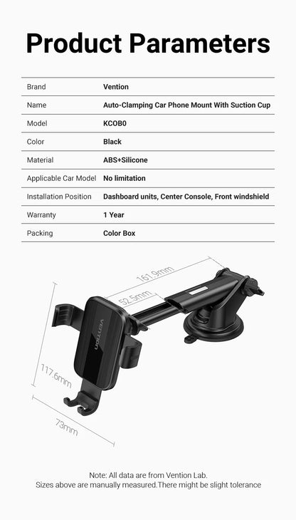 Vention Car Phone Holder Gravity Phone Stand