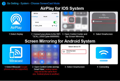 10/11.26 Inch 4K DVR Wireless CarPlay & Android Auto Dash Cam