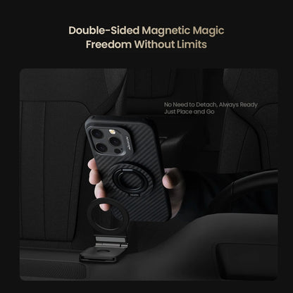 FiberSnap Magnetic Phone Ring Stand Aluminum 360° Rotation