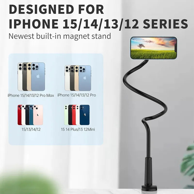 Cellphone bracket Magnetic phone holder Gooseneck Lazy Long