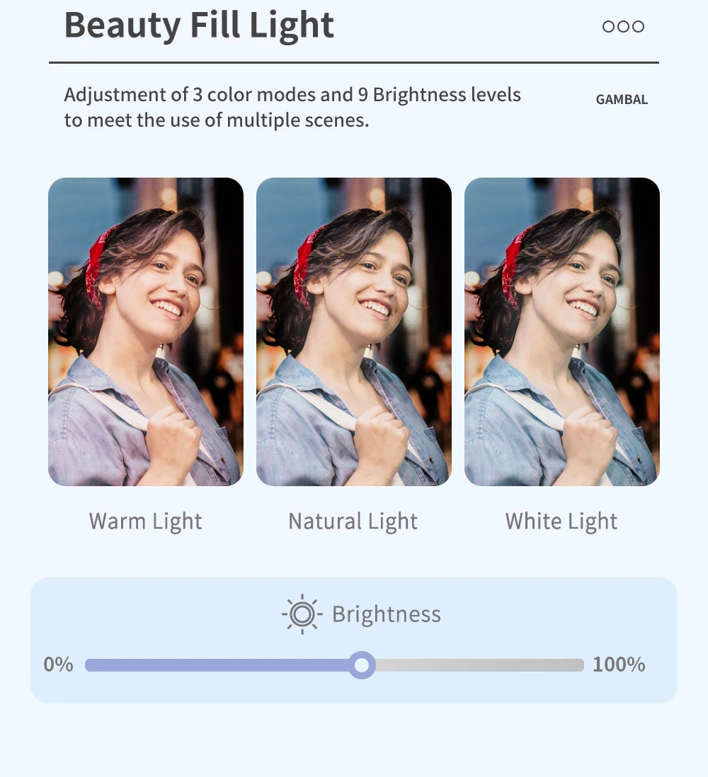 Bluetooth Smartphone Gimbal Stabilizer with Extendable Stick