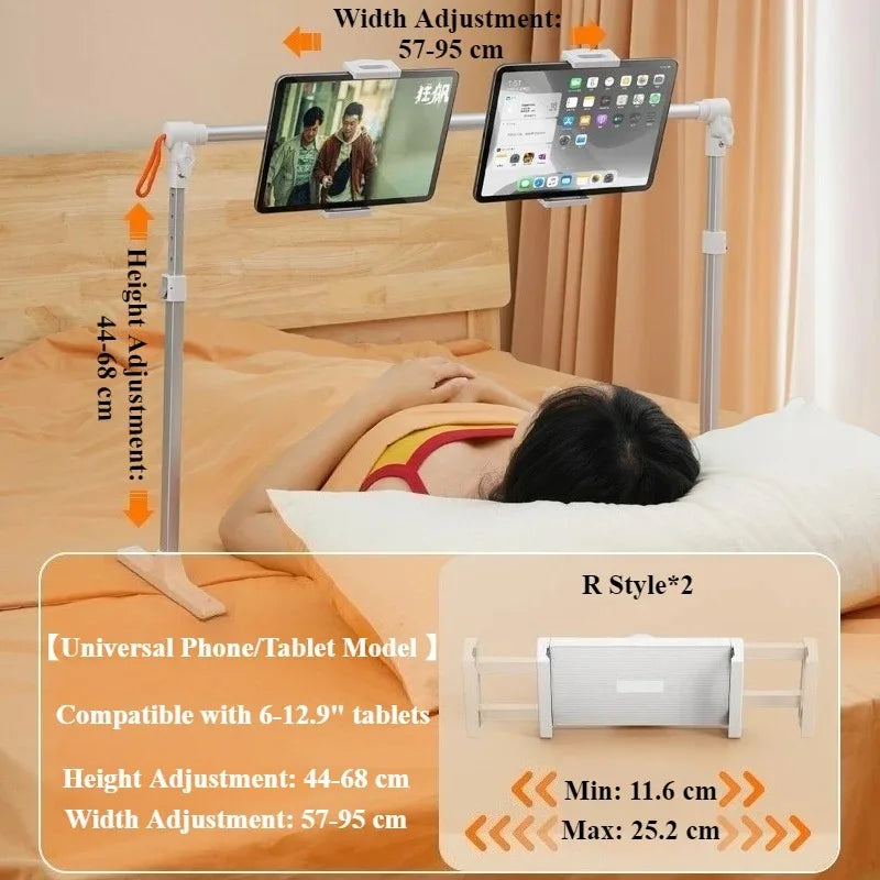 Eary Foldable Tablet Phone Holder Stand for Bed Overhead Mount