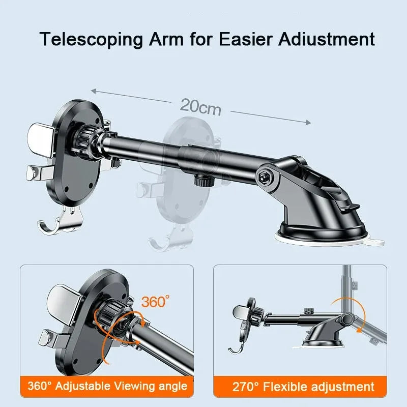 Universal Dashboard Car Phone Holder Multi-Functional 360 Rotating