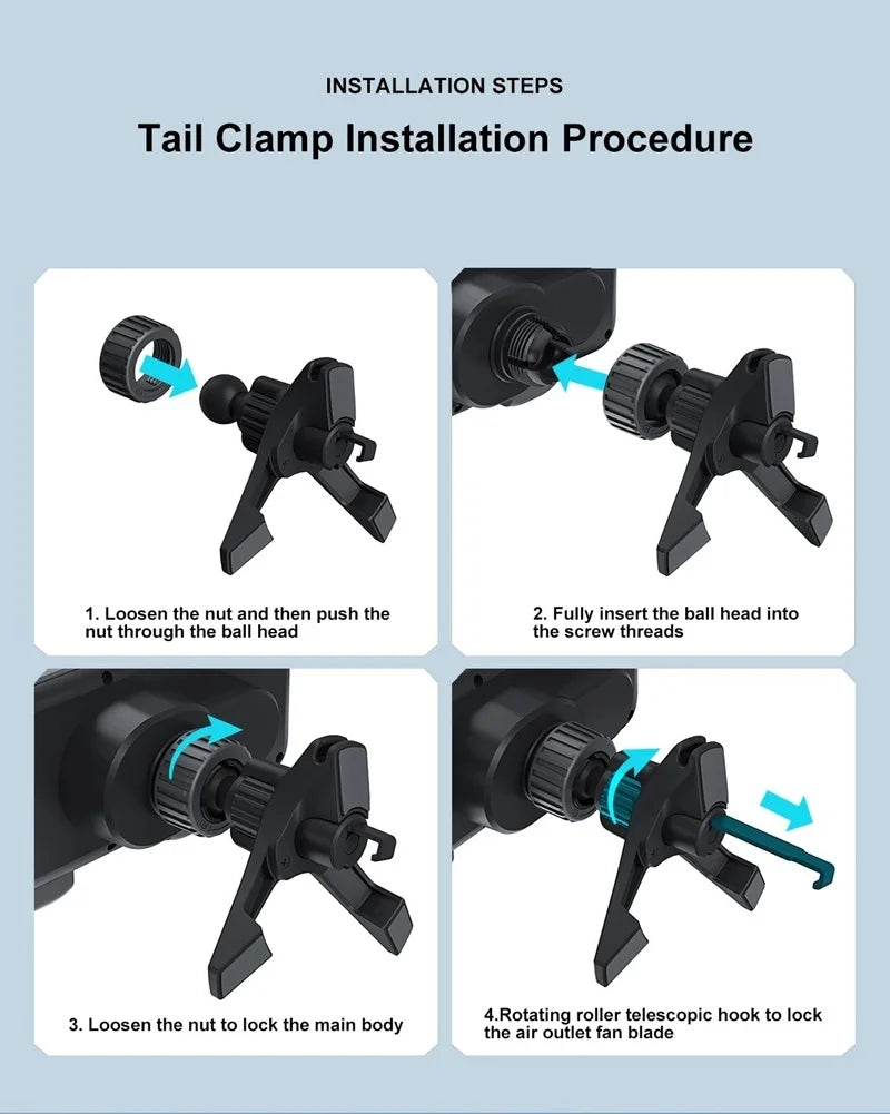 2 IN1 Car Wireless Charger Phone Holder Touch Rotate Stand