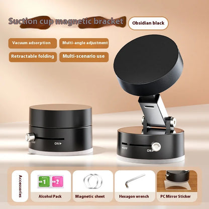 Foldable Car Phone Holder Vacuum Adsorption Magnetic Suction Cup