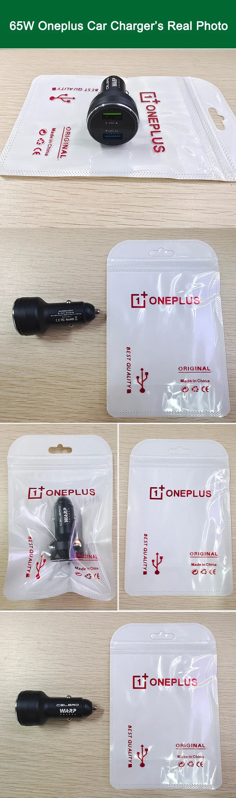 Car USB Phone Charger Fast Charging For Oneplus