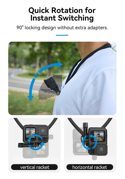 TELESIN Phone Action Camera 2 in 1 Neck Hold Mount