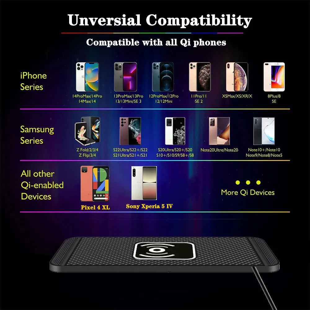 Car Wireless Charger Wireless Car Charger Silicone Pad Stand