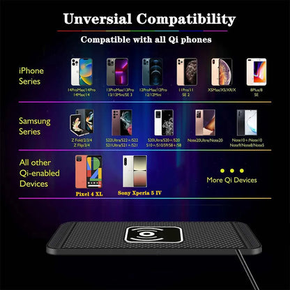 Car Wireless Charger Wireless Car Charger Silicone Pad Stand