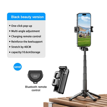 Magnetic Phone Holder 360° Rotation Pocket Selfie Stick Tripod