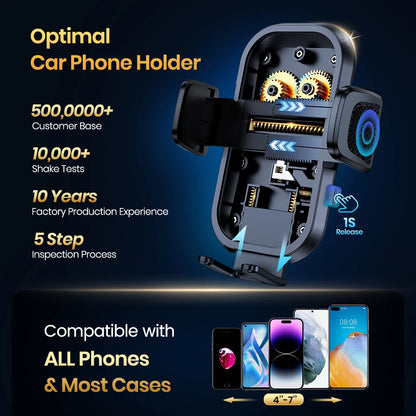 TOPK Car Phone Holder Air Vent Mount Hands-Free Clamp Cradle