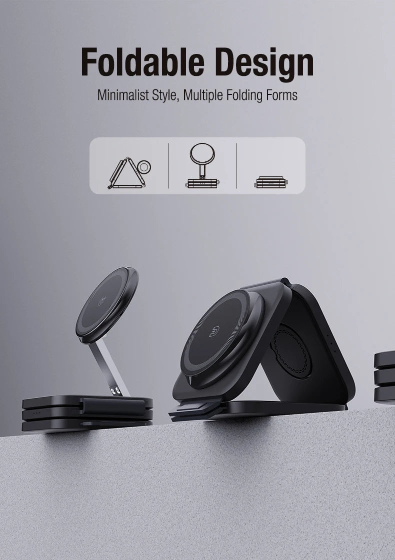3 in 1 Wireless Charger Magnetic For iPhone Fast Charging