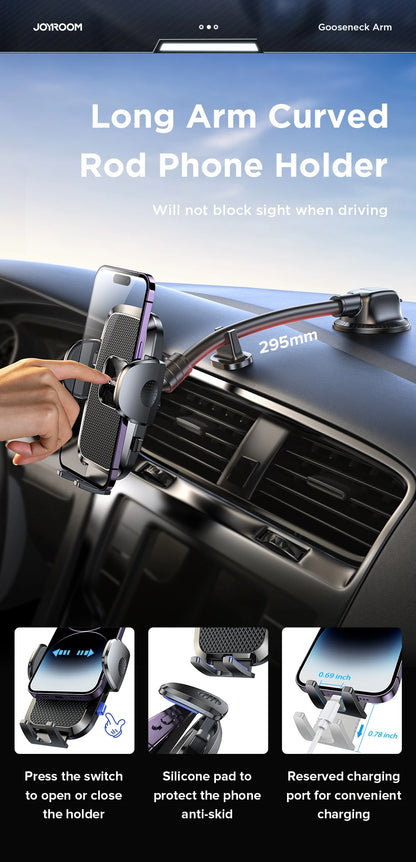 Dashboard Phone Holder Flexible Long Arm