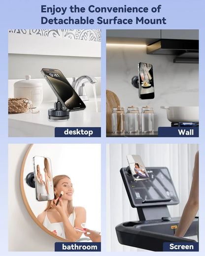 Magnetic Suction Cup Shower Phone Holder Mirror Phone Mount