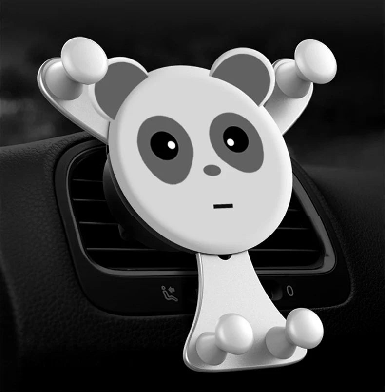 Gravity Car Phone Holder Air Vent Clip Smile Face