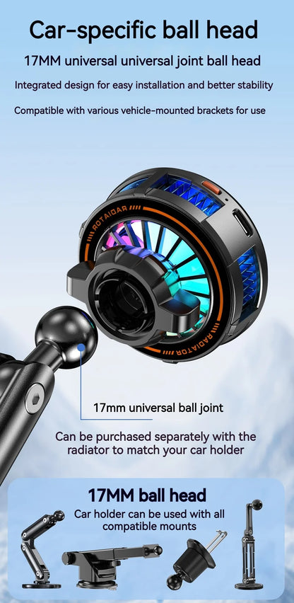 Universal Metal Car Magnetic Semiconductor Cooling Phone Holder