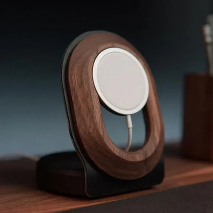 Wood Mobile Phone Base Magsafe Magnetic Charging Wireless Stand