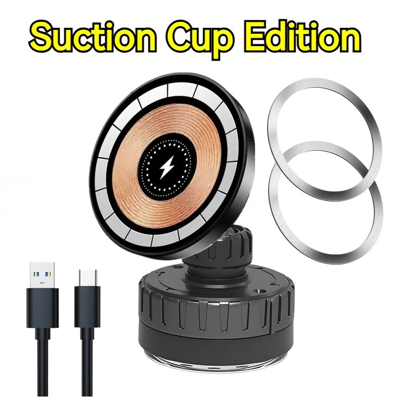 15W Universal Magnetic Car Phone Wireless Charger Holder