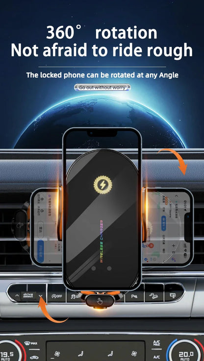 Car Wireless Phone Holder Stand 66W Fast Charging Station Charger