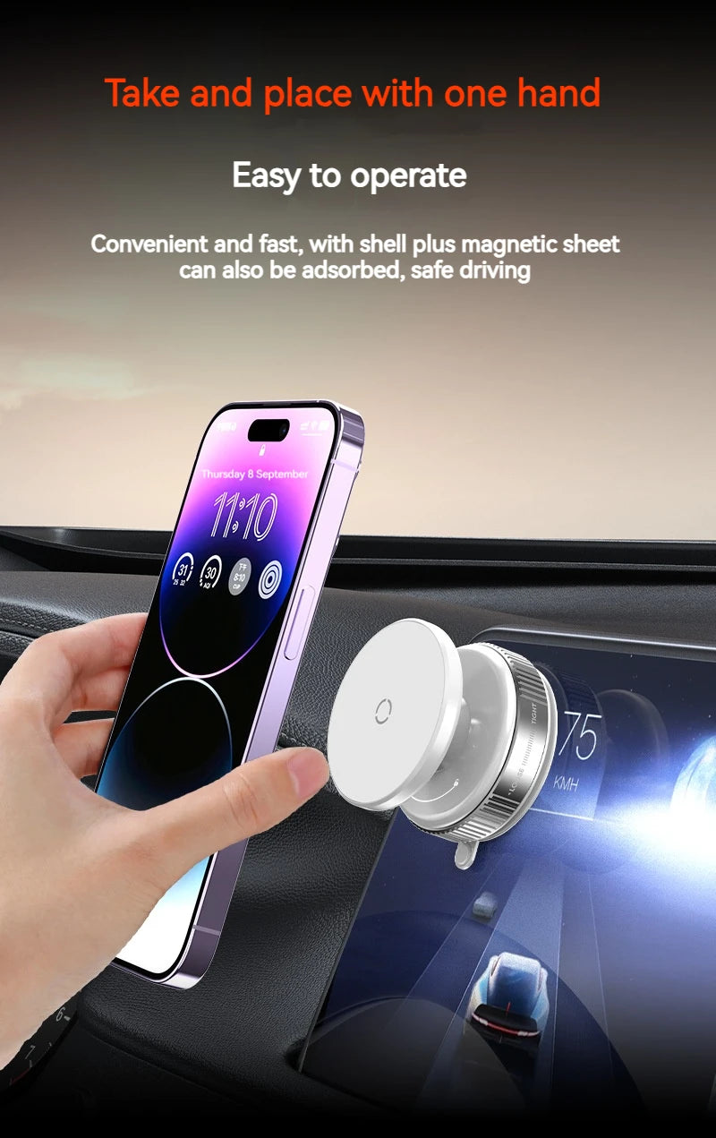15W Universal Magnetic Car Phone Wireless Charger Holder