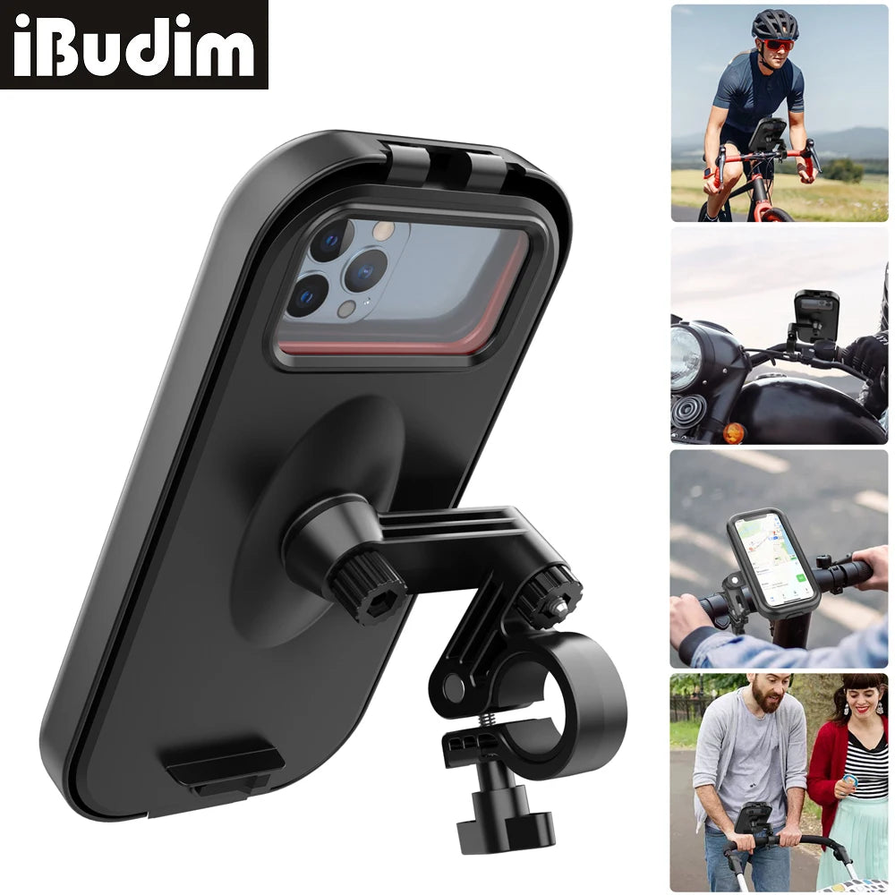 Waterproof Bicycle Handlebar Phone Holder Case Universal