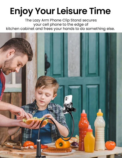 90cm Phone Holder Stand Lazy Bracket Headrest Bed 360