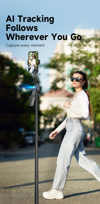 FANGTUOSI 360 Rotation Gimbal Stabilizer ,Selfie Stick Tripod