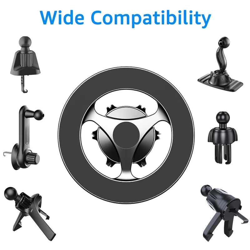 Magnetic Ring Car Phone Holder for 17mm Ball Head Base