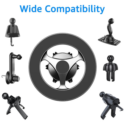 Magnetic Ring Car Phone Holder for 17mm Ball Head Base
