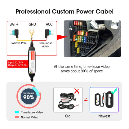 10/11.26 Inch 4K DVR Wireless CarPlay & Android Auto Dash Cam