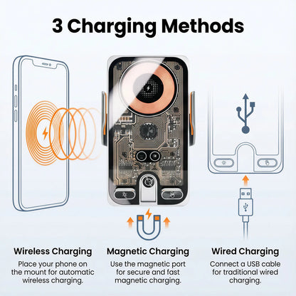 Car Phone Holder Wireless Charger Magsafe Holder Auto Clamping