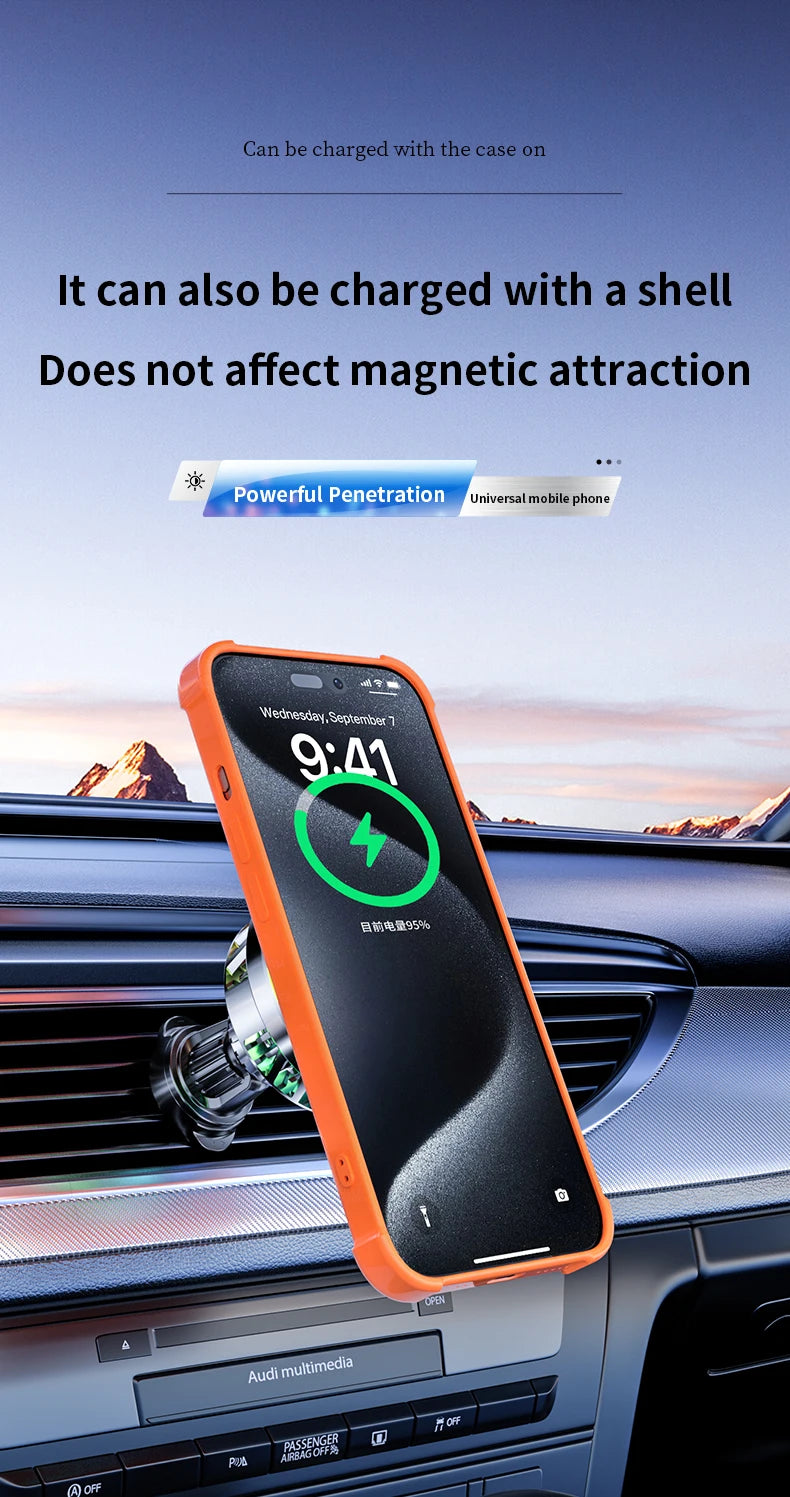 Wireless Car Charger 15W Magnetic Turbo Air Cooling