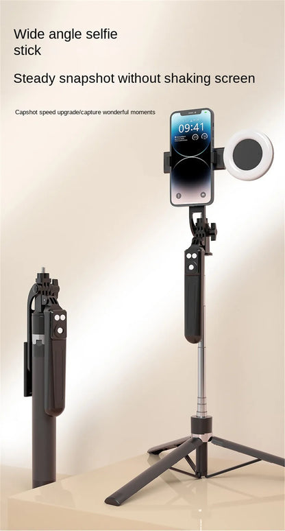 BSLIUFANG Selfie Stick Wireless Tripod Stand with Light